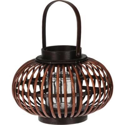 Prútený lampáš s uchom a závesom na sviečku 315x245 mm