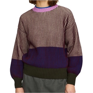 Selfhood Дамски пуловер Selfhood Women's Rib Block Knit Jumper - Burgundy - размер XL (117-3867-0115)