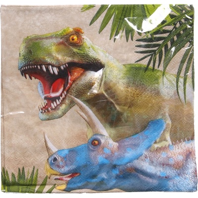 wiky Párty ubrousky DINO 33x33cm