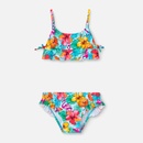 Boboli dívčí dvoudílné plavky květy s volánky