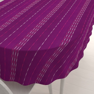 Biante bavlna oválný ubrus Olivia OL-002 Proužky na fialovém 140x220cm