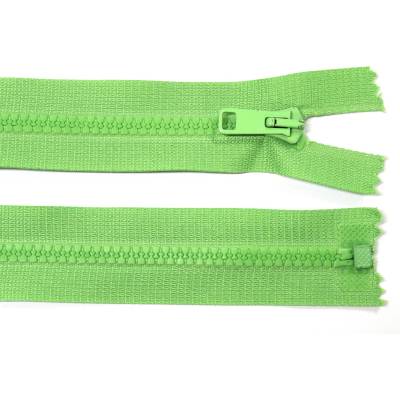 Kostěný zip no.5 rozepínací 85cm bundový color: 634 světle zelená