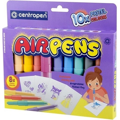 Centropen 1500/10 Pastel Colours fúkacie fixky vyprateľné 10 farieb
