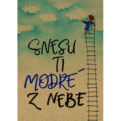 Baloušek BeBechy - přání Nebe, A6, kraftový papír