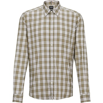 Image 1 of HUGO BOSS Men's S-Liam-Kent-C1-233 Plain Long-Sleeve Shirt - Lt/Pstl Green