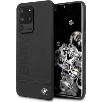 BMW Signature Genuine Leather Soft Case - кожен кейс (естествена кожа) за Samsung Galaxy S20 Ultra (черен)