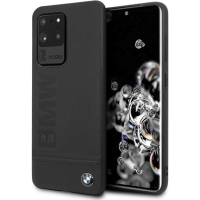 BMW Signature Genuine Leather Soft Case - кожен кейс (естествена кожа) за Samsung Galaxy S20 Ultra (черен)