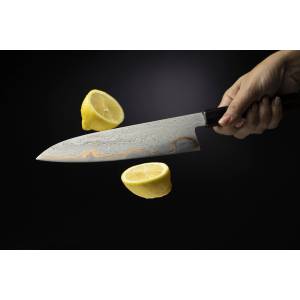 Chefsblade Ръчно кован кухненски нож Chefsblade Chef 210 мм - M390 CuMai Damascus - CB100160