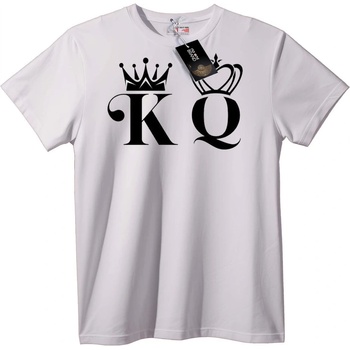 NOONEBRAND Тениска Крал и Кралица Корони - 4XL, Black