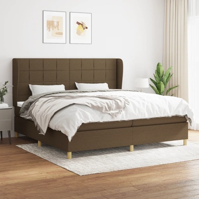vidaXL 11461.3128552 Boxspring postel s matrací tmavě hnědá textil