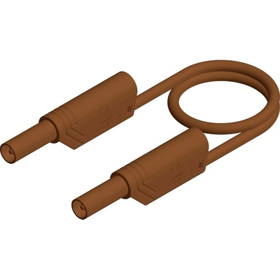 4 mm safety test lead, 2x stackable plugs, 2,5 mm², 50 cm