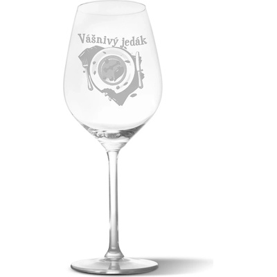 Sablio Pohár na víno Vášnivý jedák 490 ml