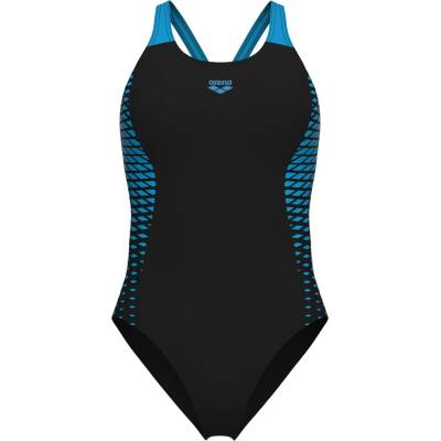 arena Дамски бански костюм Arena Women's Openings Swimsuit V Back Swimsuit - Black / Turquoise - размер 46 (EU) (150-4399-0217)
