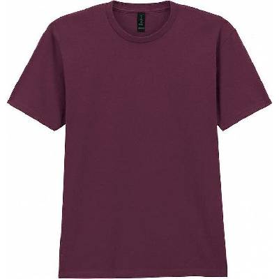 Gildan pánské triko Softstyle Midweight maroon fialová