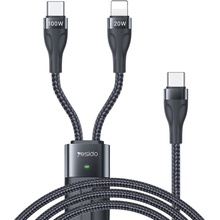 Yesido KF2315131 Type-C na Type-C / Lightning 100 W 480 Mbps 1,4m černý