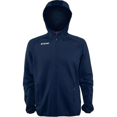 CCM Mikina CCM Locker Room Full Zip Hood SR Senior tmavo modrá