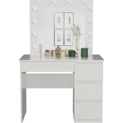 TP Living kozmetický stolík s LED osvetlením Mijas biely
