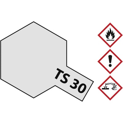 Tamiya akrylová farba kovová strieborná TS-30 nádoba so sprejom 100 ml