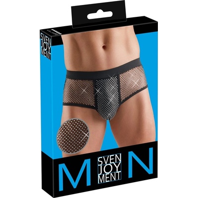 Pánske boxerky Svenjoyment s lesklými vsadkami čierne