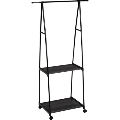 Casa Selección Черна метална стойка за дрехи на колелца 84x43x156 cm - Casa Selección (806926)