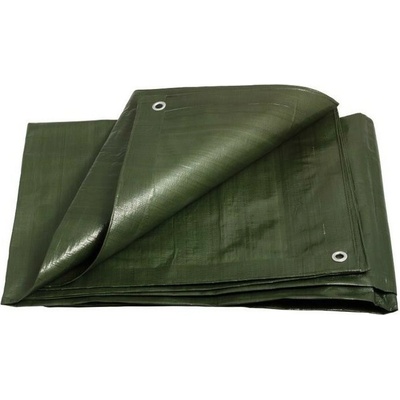 Toptrade krycí plachta kovová oka 8 x 12 m 200 g/m² zelená