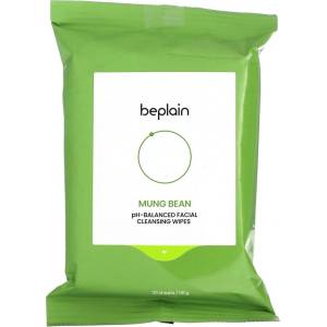 beplain Mung Bean pH-Balanced Facial Cleansing Wipes - Почистващи кърпички с пH баланс 20бр/120г