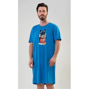 Bulldog pánská noční košile kr.rukáv modrá