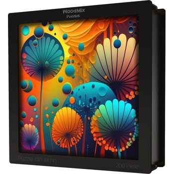 Image 1 of WoodMix Puzzles Дървен пъзел WoodMix, Абстрактни, 200 части - Цветя (WM-A-0002)