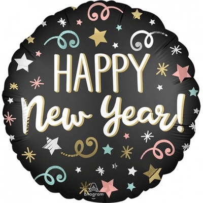 Foliový balonek konfety Happy New Year 46 cm