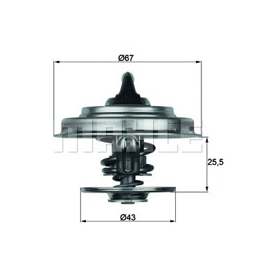 Termostat, chladivo MAHLE TX 18 75D