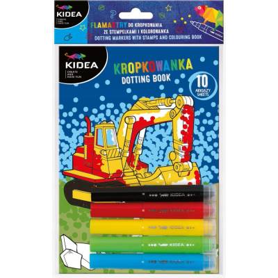 OMAĽOVÁNKA 10 listov + FIXKY NA MAĽOVANIE BODKAMI S PEČIATKAMI KIDEA