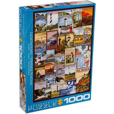EUROGRAPHICS Пъзел Eurographics от 1000 части - Морски Фарове (EG60000779)