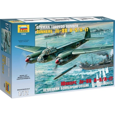 ZVEZDA Model Kit lietadlo 7284 Junkers Ju-88 A-5/A-17 1:72