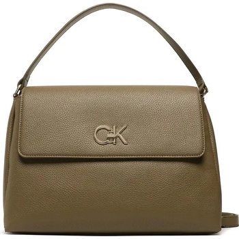 Calvin Klein Дамска чанта Calvin Klein Re-Lock Tote W/Flap Pbl K60K610178 Каки (Re-Lock Tote W/Flap Pbl K60K610178)