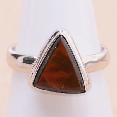 Nefertitis Amolit prsten stříbro KO158