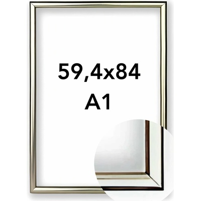Fotorámeček BF Rozměr: A1 - 59,4 x 84 cm, Barva: Šampaň, Typ zasklení: Plexi