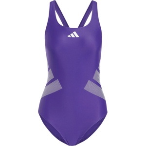 Adidas Дамски бански костюм adidas Women's 3 Bar Logo C-Back Suit Swimsuit - Collegiate Purple / White - размер 48 (EU) (150-6696-0417)