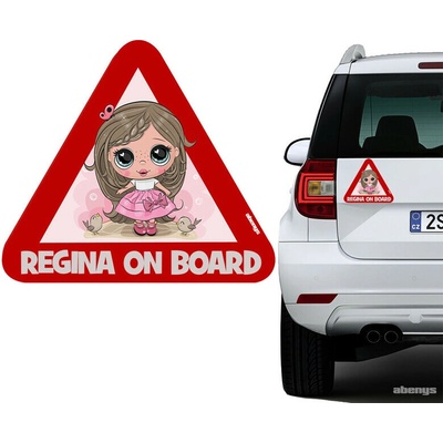 abenys Samolepka na auto - s reflexným textom - dievčatko Regina
