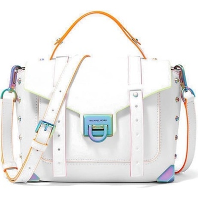 Michael Kors kabelka Manhattan medium color trim bílá
