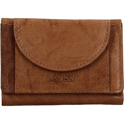 Lagen Unisex hnědá kožená mini peněženka Unisex kožená mini peněženka
