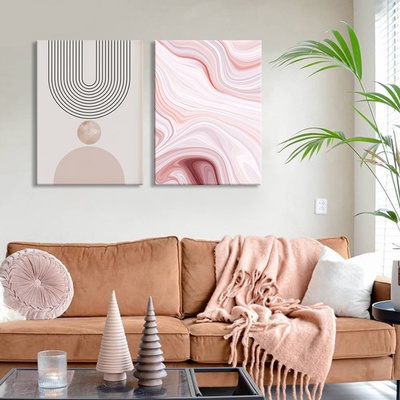 Decono Картини Бохо в Розови Нюанси