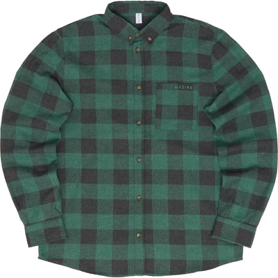 Mazine Мъжка риза с копчета Mazine Checked Flannel Shirt - Bottle / Black Melange (033-2775-0111)