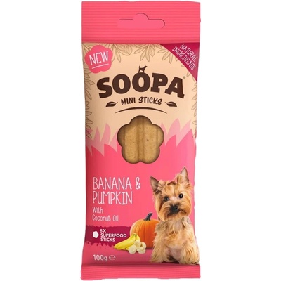 Soopa Pets Dentální tyčinky Soopa Mini s banánem a dýní 100 g