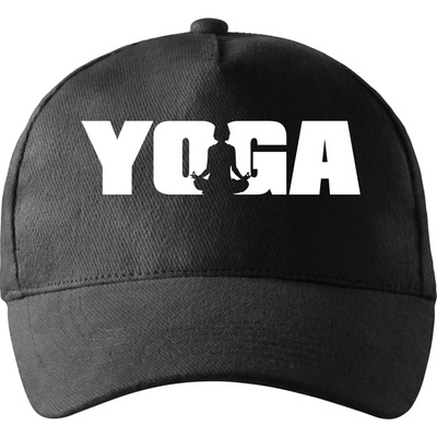 Yoga nápis so zahnutým šiltom a mosaznou sponou Čierna