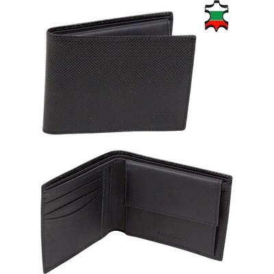 Български обувки Мъжки черен портфейл от естествена кожа 32886