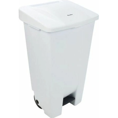 Manutan Expert Plastový odpadkový kôš Handy, 120 l, biely/biely