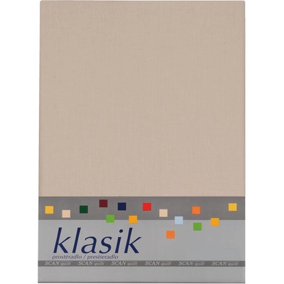 SCANquilt bavlna prostěradlo KLASIK béžové 260x270