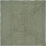 vidaXL Килим за площ Маслиненозелено 120 x 120 cm юта (42010456)
