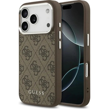 GUESS Калъф Guess 4G Classic Logo MagSafe за iPhone 17 Pro - кафяв