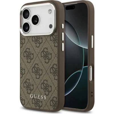 GUESS Калъф Guess 4G Classic Logo MagSafe за iPhone 17 Pro - кафяв